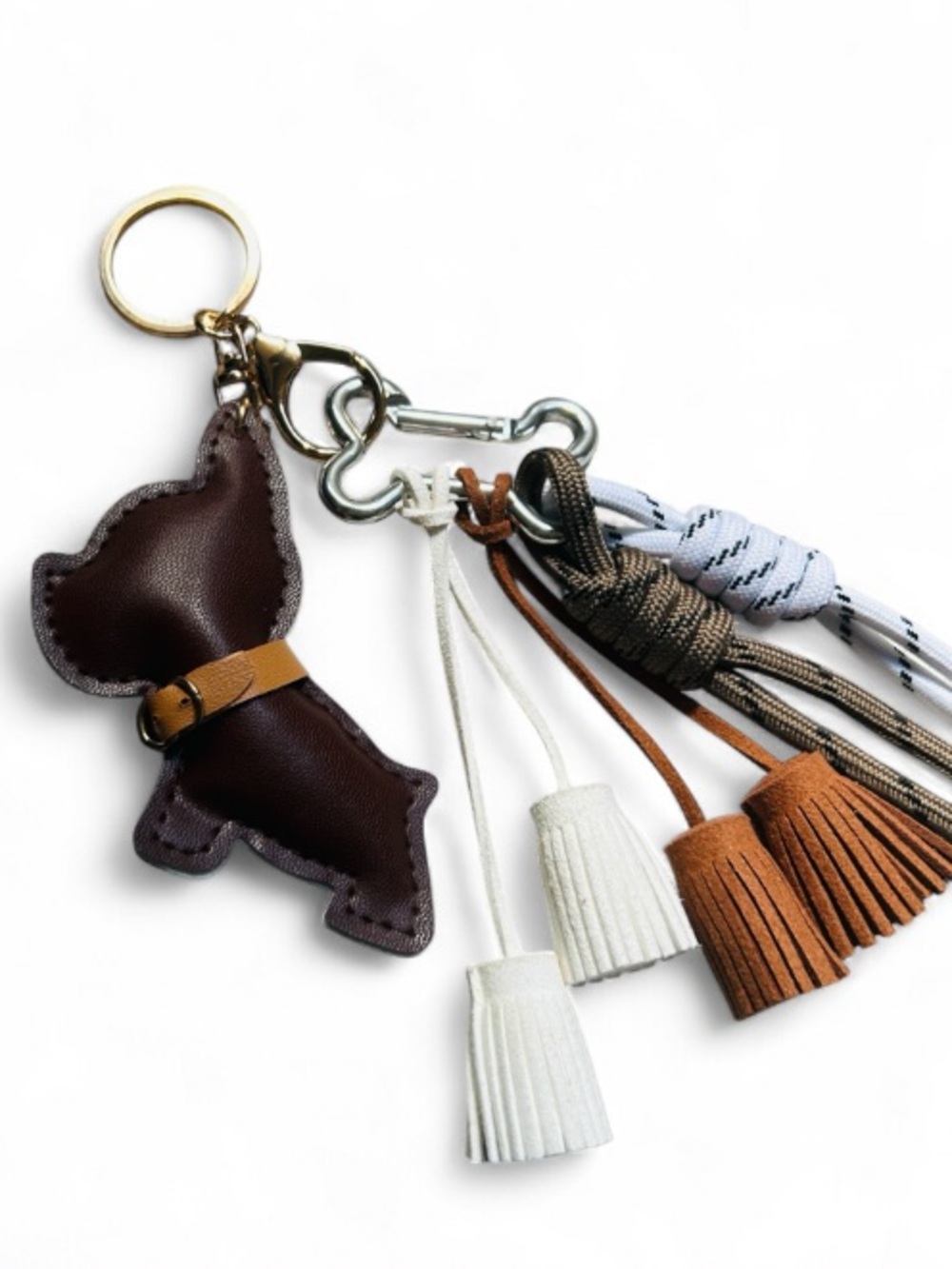 🐶 French Bull Dog Keychain Charm Dark Brown NWT - Picture 4 of 9